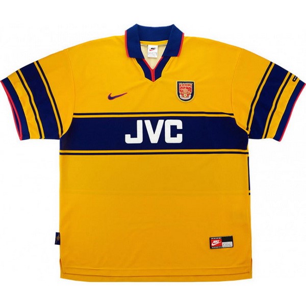 Auswärtstrikot Thailand Arsenal Retro 1997 1999 Gelb Günstige Fußballtrikots